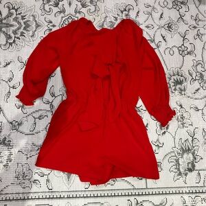 Chic Red Women's Romper